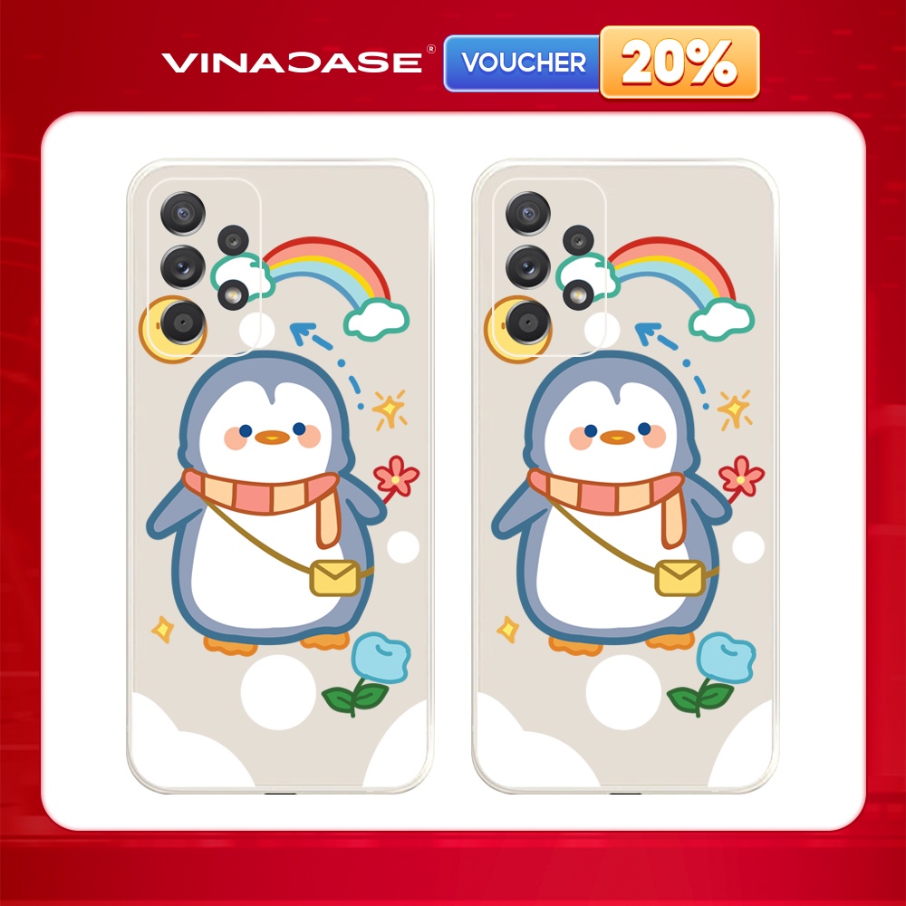 Ốp lưng Vina Case Samsung A52/A72/M10/J7 Prime/....Silicone TPU dẻo viền vuông bảo vệ camera hình Chim cánh cụt