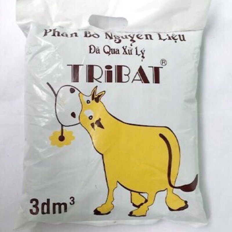 Bịch phân bò khô đã qua sử lý tribat 3dm3 giúp đất tơi xốp và cung cấp dinh dưỡng cho cây trồng