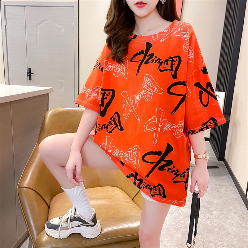 Cotton T-shirt Summer fashion cartoon print for men and women