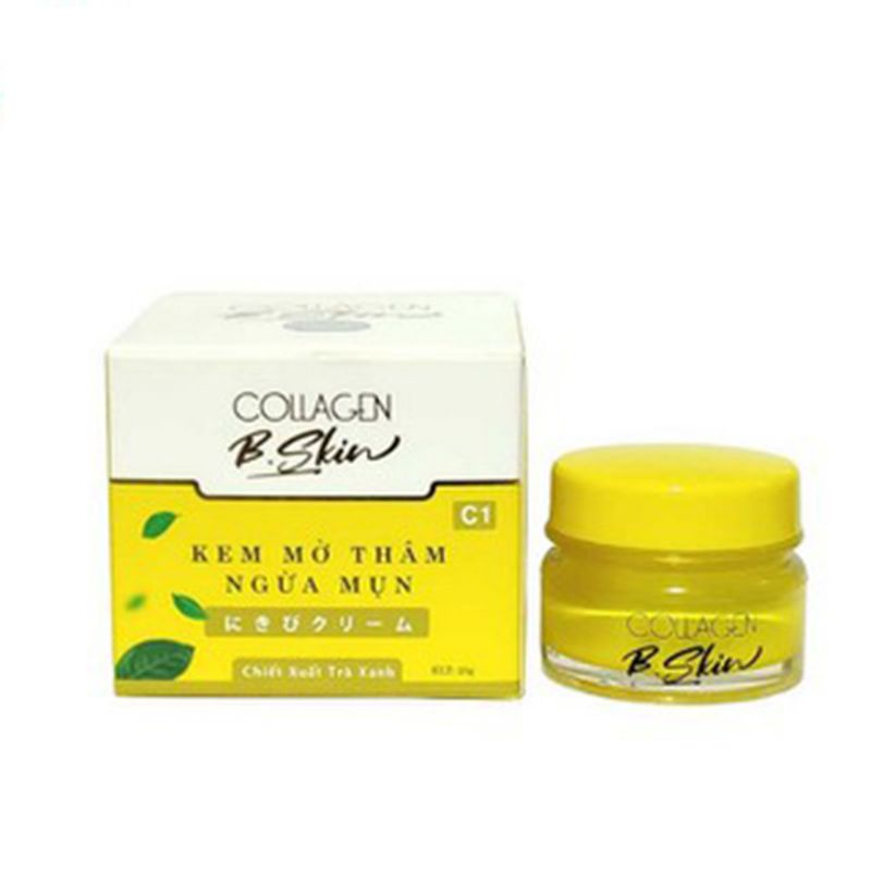 Combo 2 Kem Mờ Thâm Ngừa Mụn Collagen B Skin Công nghệ Nhật Bản, Chiết xuất Trà xanh