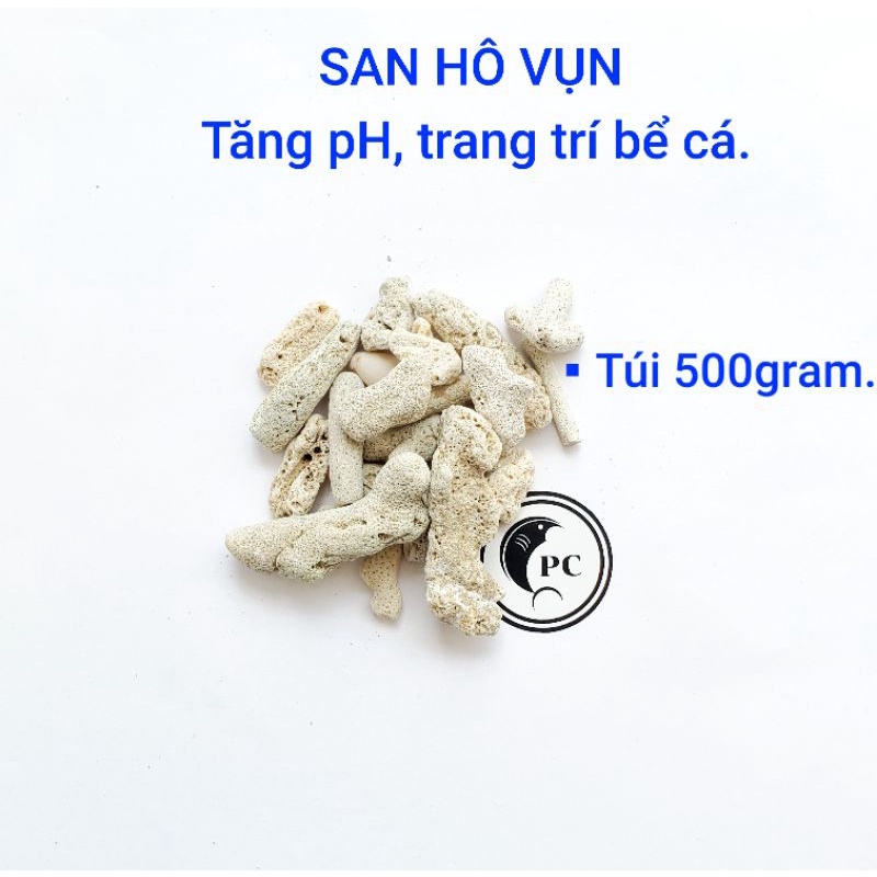 500g san hô vụn, vật liệu lọc hồ cá giúp nước trong
