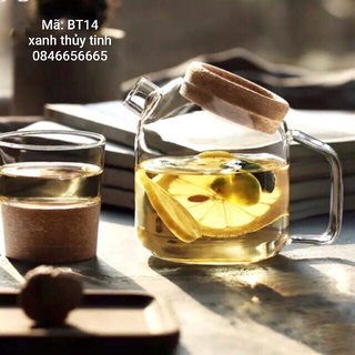Bình thuỷ tinh nắp nghiêng 650ml (BT14.1)