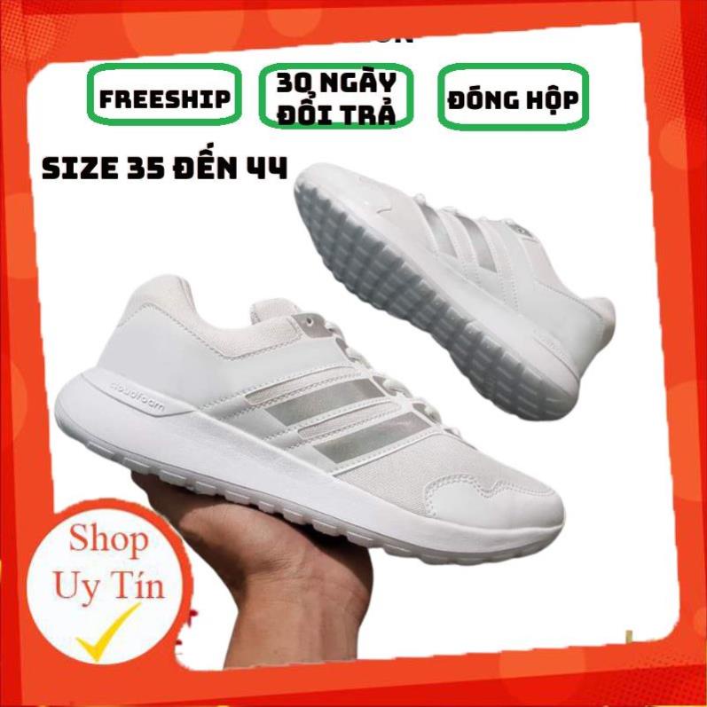 [Chuẩn Nam Tính] Giày bata nam nữ thoáng khí size từ 35 đến 44 đế siêu nhẹ chất vải êm chân (trắng bạc/đen sọc đen) | BigBuy360 - bigbuy360.vn