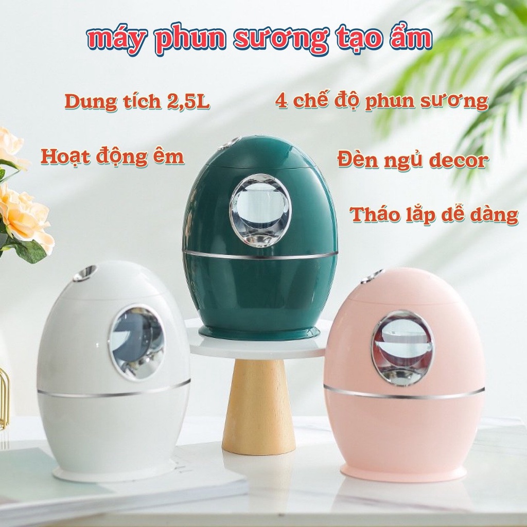 "Nhận quà ngay" Máy phun sương tạo độ ẩm, máy tạo độ ẩm không khí ion âm phòng điều hòa, xe hơi- decor trang trí