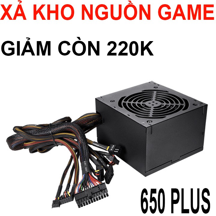 Nguồn máy tính công xuất thực 650 Plus có nguồn phụ gắn card màn hình