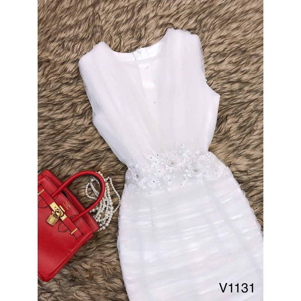 [ xả kho ] MiD Đầm ôm body quyến rũ tinh khôi V1131 Mie Design kèm ảnh thật shop chụp