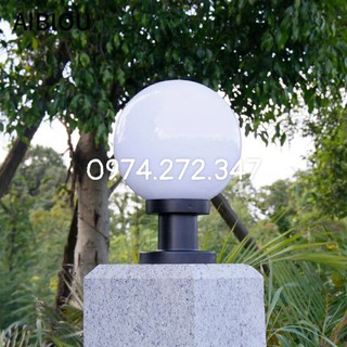 đèn trụ cổng - đèn cột - hình tròn - phi 200 - phi 150 tặng bóng