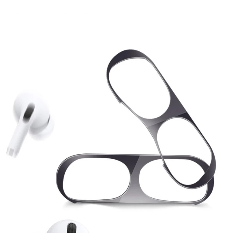 Miếng Dán Kim Loại Mạ Điện Chống Bụi Chống Trầy Bảo Vệ Hộp Sạc Tai Nghe Airpods 3