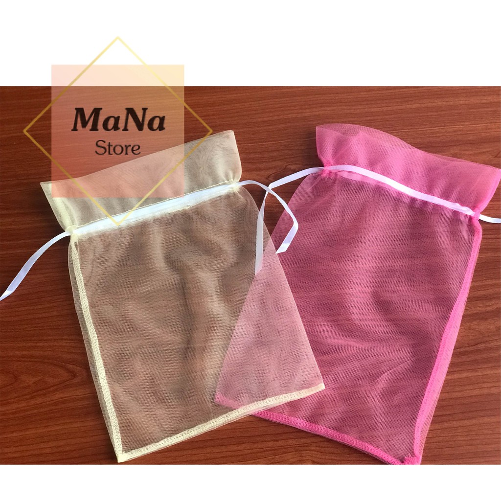 Sỉ 50 Túi lưới đựng quà tặng cỡ lớn rẻ xinh (dây rút ruy băng) 30x20 | BigBuy360 - bigbuy360.vn