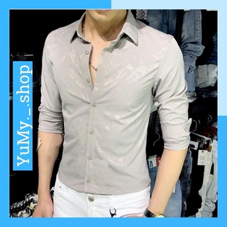 ÁO SƠ MI NAM 3D HỌA TIẾT CHẤT LỤA DÀI TAY CHIM CHÌM XÁM PHONG CÁCH SOÁI CA SẢN PHẨM CHÍNH HÃNG (44-72KG)