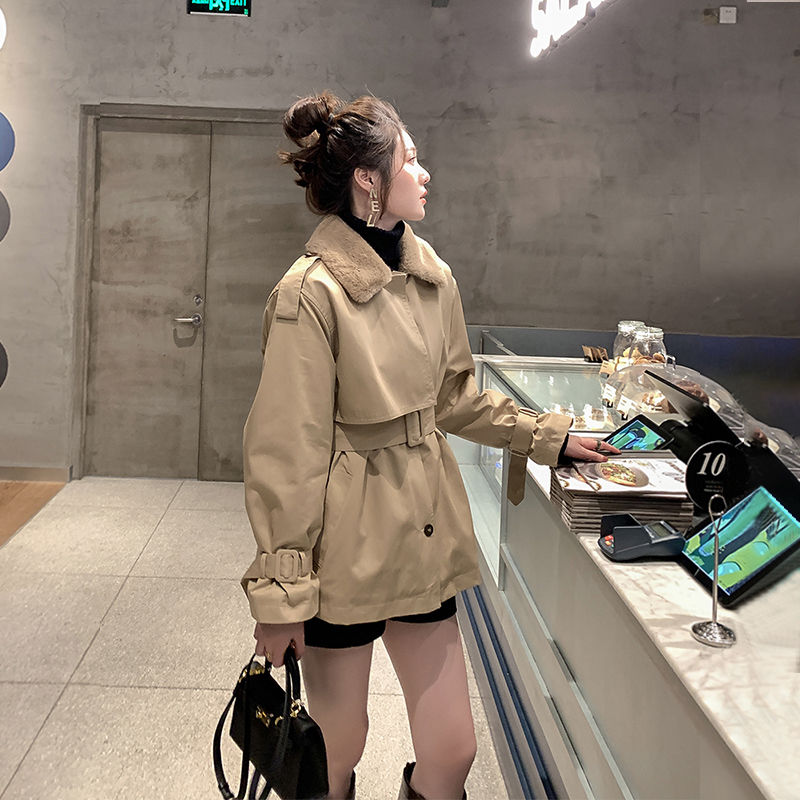 Áo Khoác Phối Lông Thời Trang Dành Cho Nữ