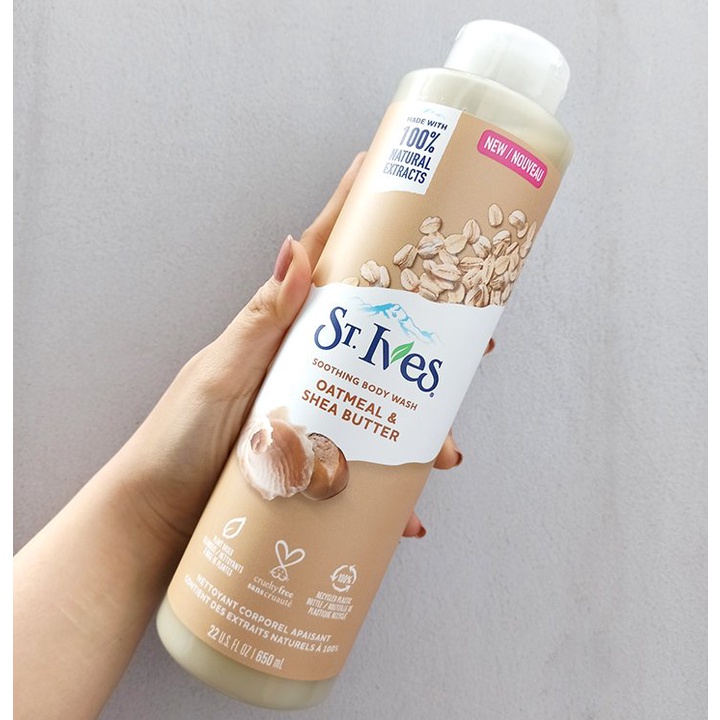 Sữa tắm St.Ives - Sữa tắm tẩy tế bào Chết, dưỡng da 650ml