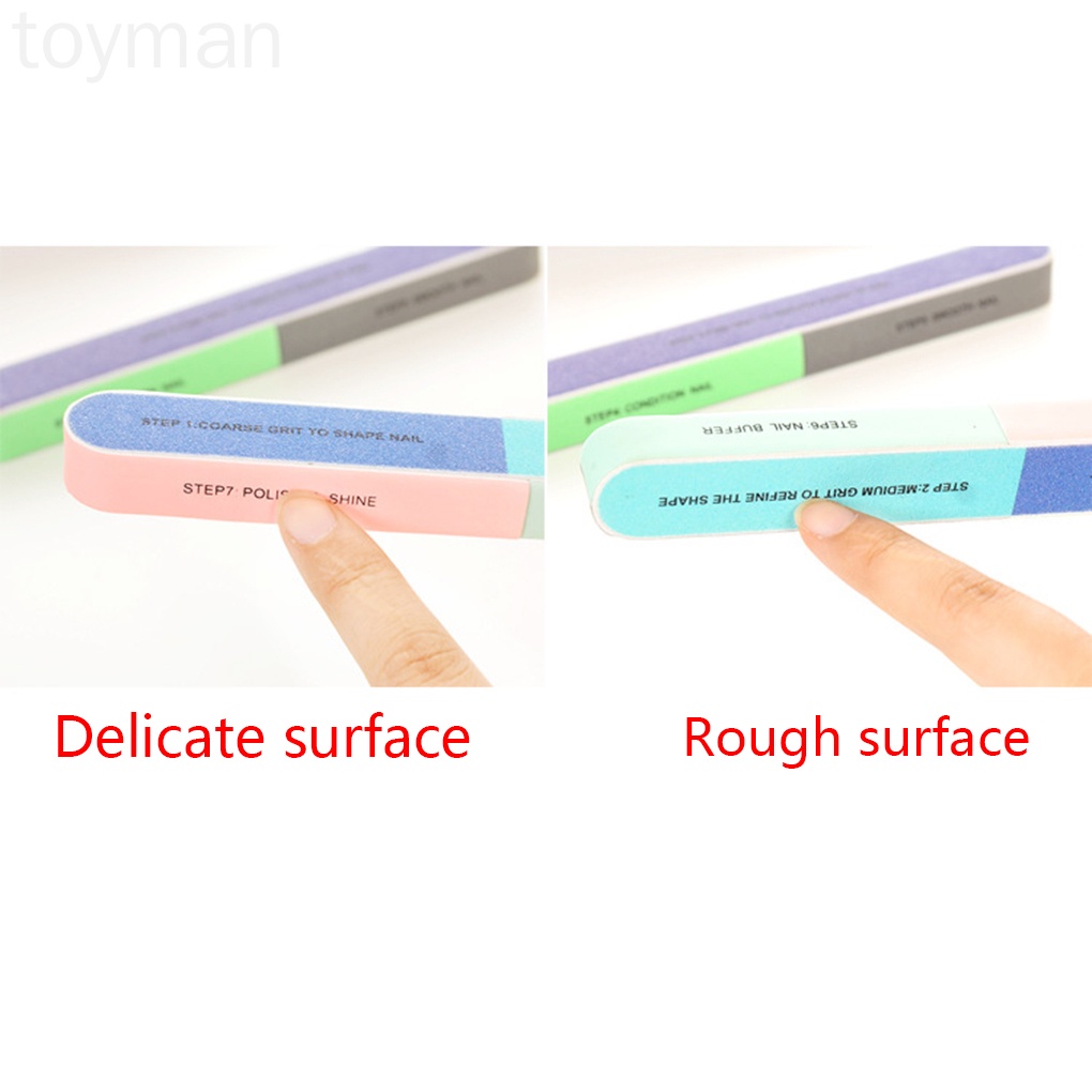 [Hàng mới về] Dũa móng tay nhiều mặt màu sắc ngẫu nhiên tiện lợi