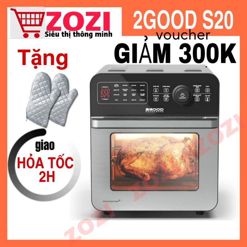 [Mã ELHADEV giảm 4% đơn 300K] NỒI CHIÊN KHÔNG DẦU 2GOOD Vortex S20, 2 Good S18