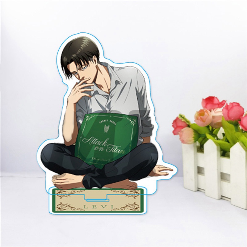 Mô hình nhân vật Levi Rivaille trong Attack On Titan trang trí bàn làm việc tiện lợi
