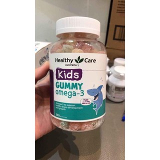 (Mẫu mới) - KẸO DẺO GUMMY BỔ SUNG OMEGA 3 Healthy Care 250 viên - Úc
