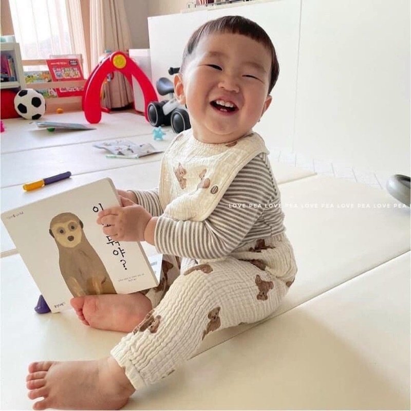 Yếm cổ 𝐁𝐮𝐧𝐧𝐢𝐞 𝐁𝐥𝐨𝐬𝐬𝐨𝐦 in hình gấu - made in korea🇰🇷