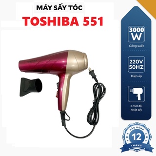 Máy sấy tóc toshiba 551 3000w bảo hành 12 tháng 3 tốc độ gió sấy nóng lạnh