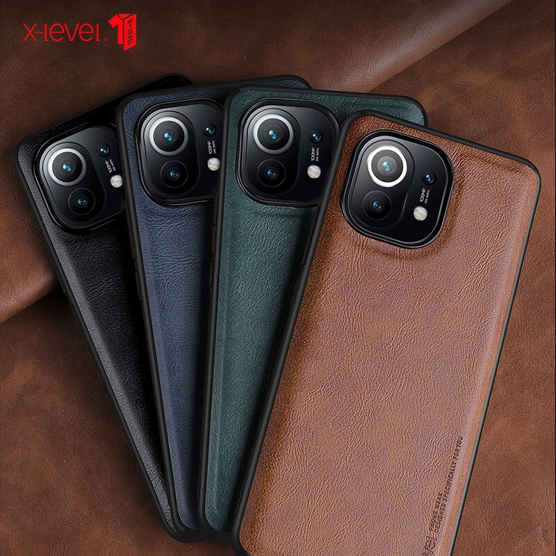 Ốp điện thoại X-LEVEL bằng da tpu siêu mỏng cho Xiaomi Mi11 / Mi 11 Ultra / Redmi Note 10 Pro Max