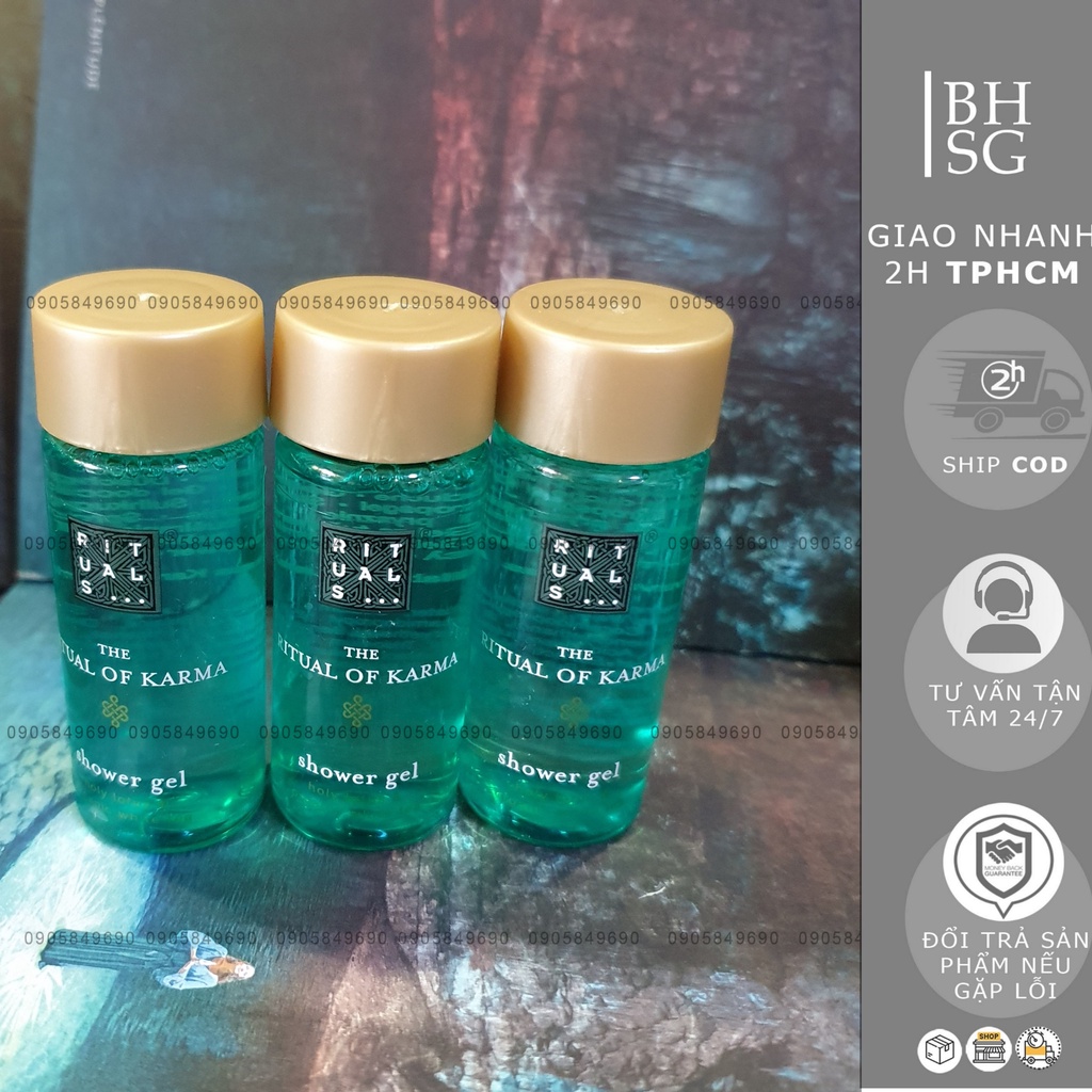 Sữa tắm dưỡng ẩm dưỡng da và dầu gội mini cao cấp rituals  - travel
