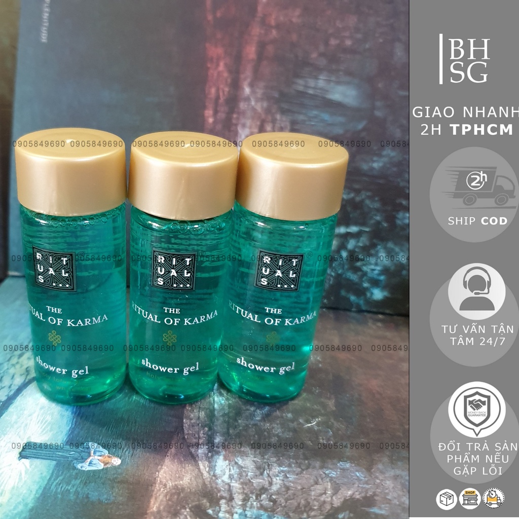 sữa tắm dưỡng ẩm dưỡng da và dầu gội mini cao cấp rituals [30ml] - travel