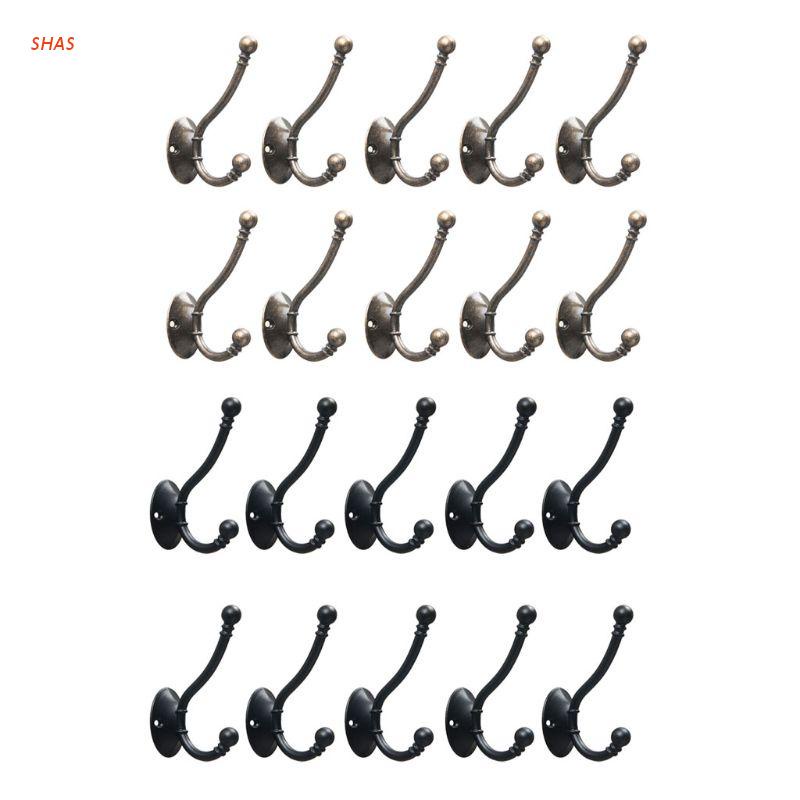 Bộ 10 Móc Treo Đồ Gắn Tường Kèm Ốc Vít Tiện Dụng