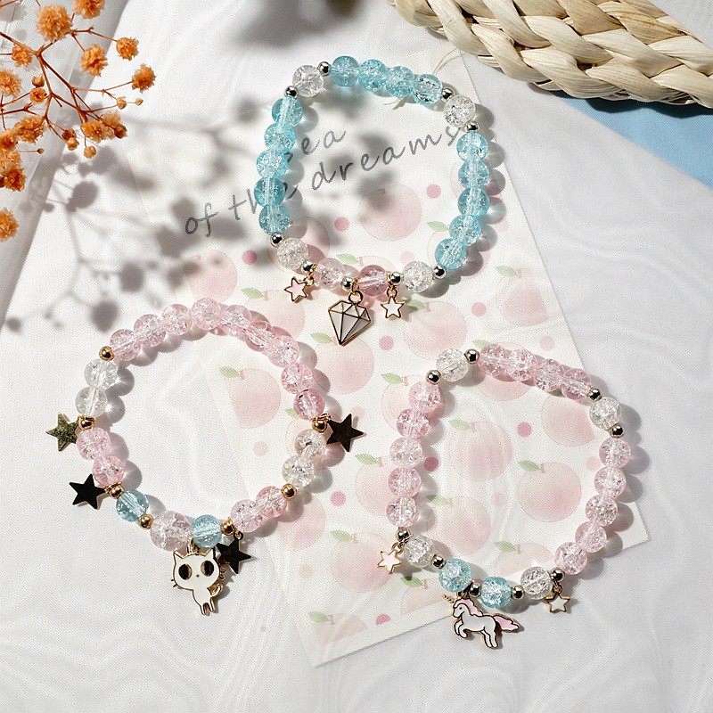 Vòng tay đính hạt pha lê co giãn xinh xắn đáng yêu cho bé gái làm quà sinh nhật | BigBuy360 - bigbuy360.vn