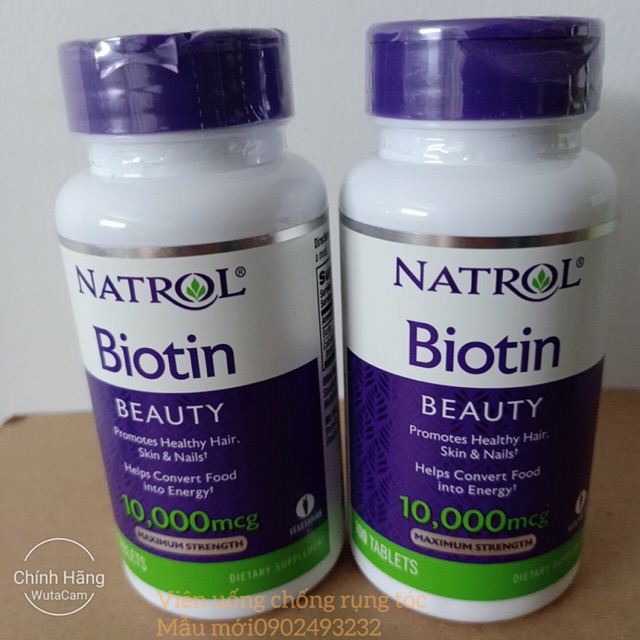 Viên uống Natrol Biotin 1000Mcg Của Mỹ 100 viên