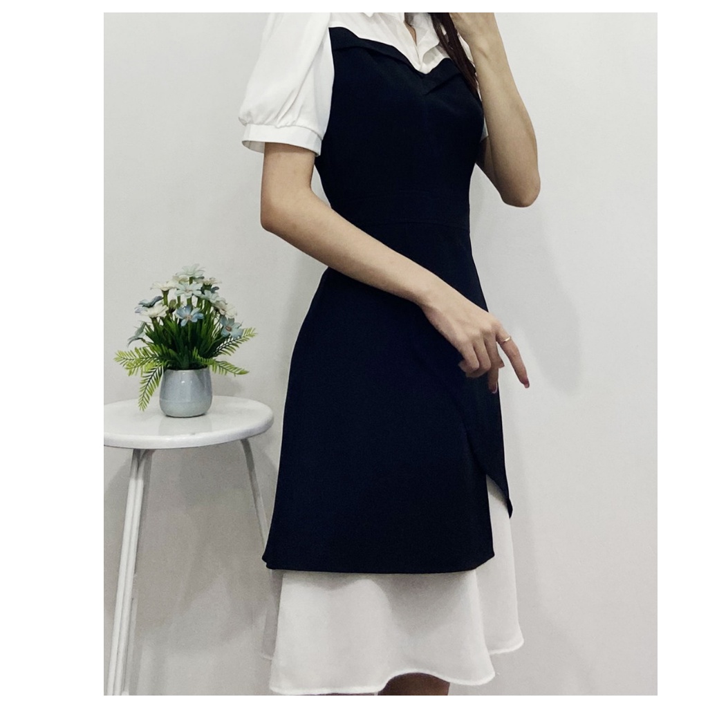 Váy sơ mi dáng dài, đầm công sở váy sơ mi thắt eo xinh | BigBuy360 - bigbuy360.vn