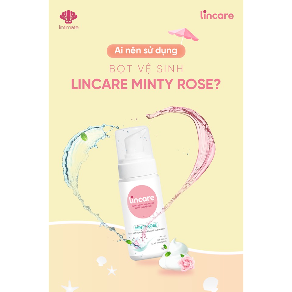 Bọt vệ sinh hàng ngày Lincare Minty Rose