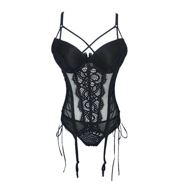 Bộ Đồ Lót Liền Thân Phối Ren Quyến Rũ Sang Trọng 8519