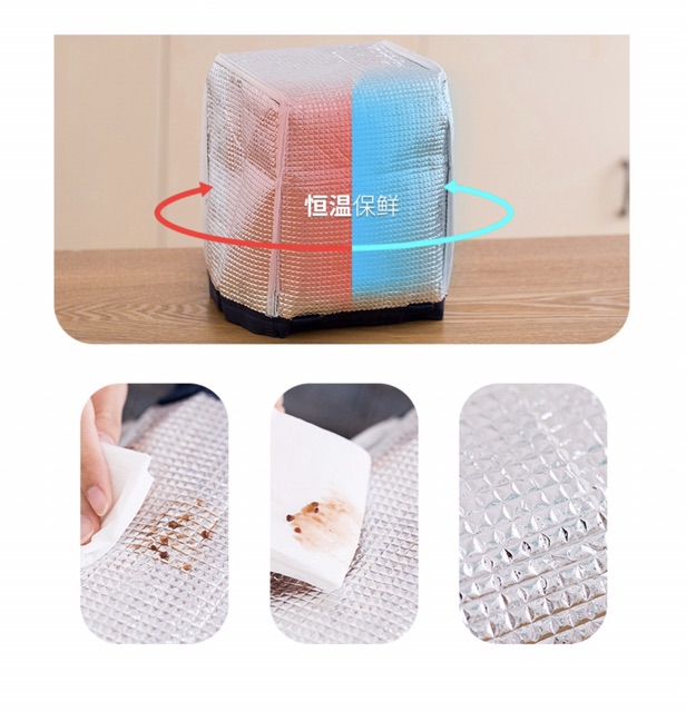 Túi giữ nhiêt đựng hộp cơm, túi đựng hộp cơm văn phòng chống nước họa tiết dễ thương - size lớn