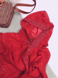 ĐẦM MAXI ĐỎ XẺ TÀ