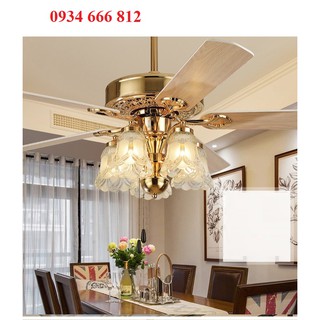 Quạt trần đèn LED trang trí có điều khiển từ xa 52IN