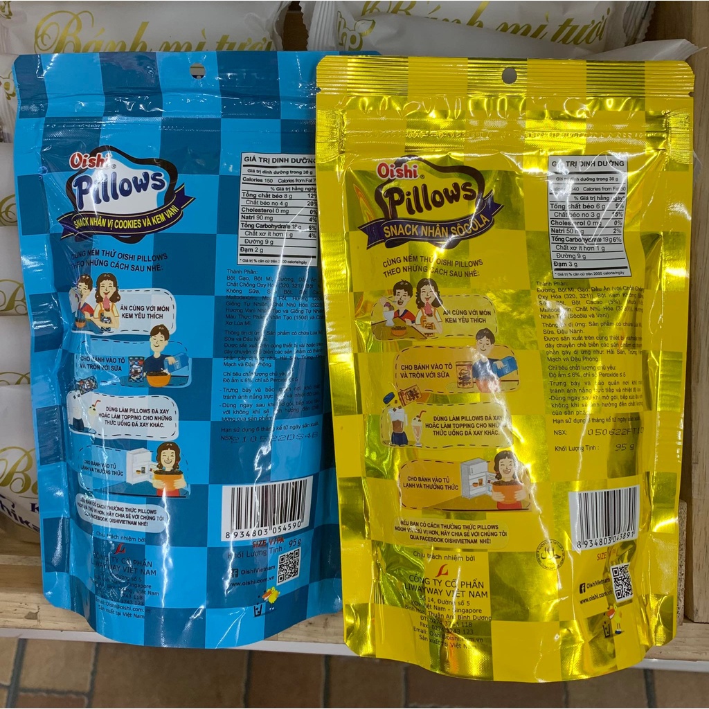 Snack Pillows Oishi nhiều vị gói 95g