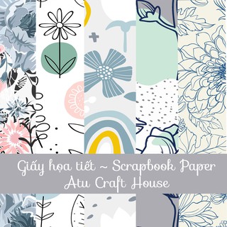 HOA LÁ Giấy Họa Tiết Scrapbook - Scrapbook Paper P.2 (rất nhiều mẫu)