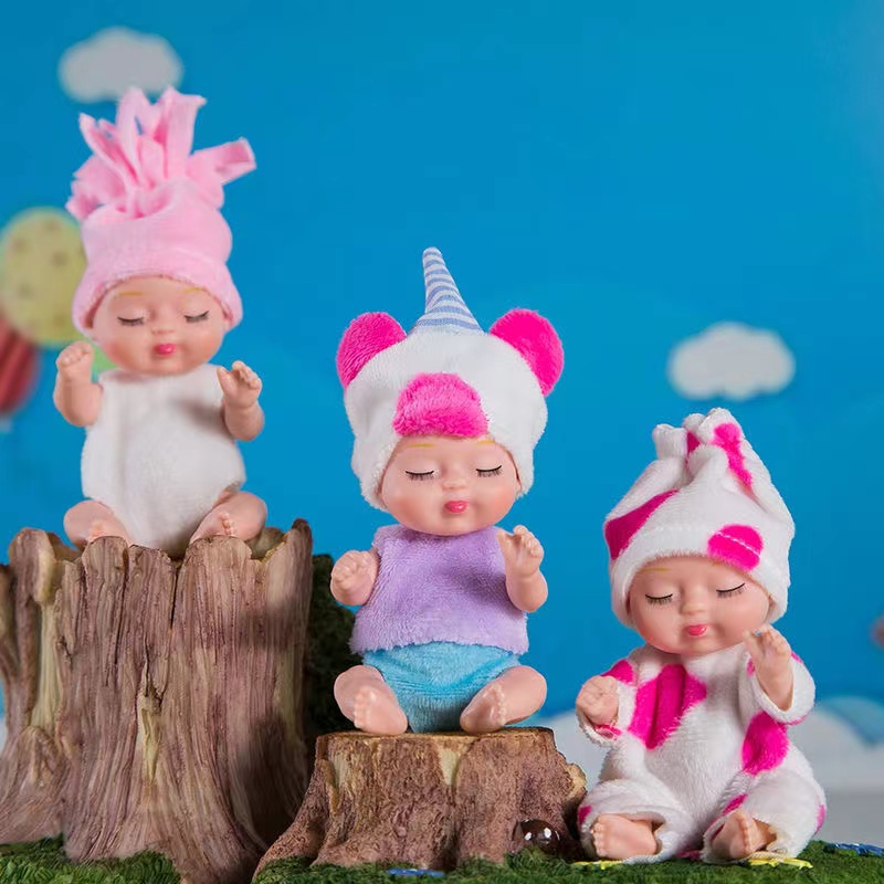 Búp Bê Em Bé Đang Ngủ Dễ Thương 11cm