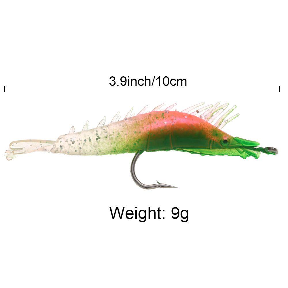 Mồi Câu Cá Giả Hình Con Tôm Bằng Silicone Mềm Phát Sáng