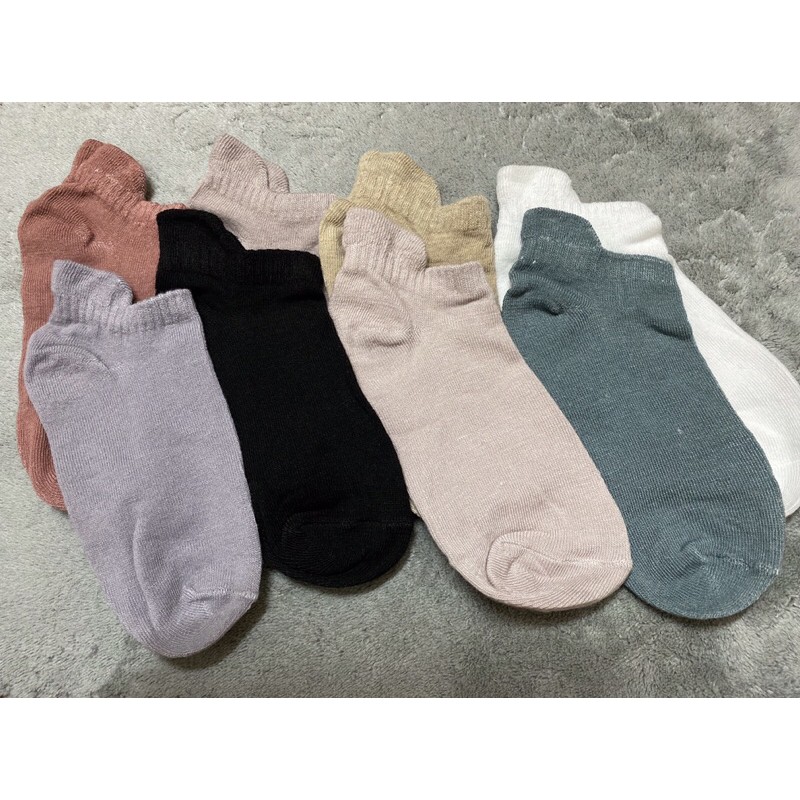 Set tất nam nữ cổ ngắn combo 5 màu Cotton mềm mịn