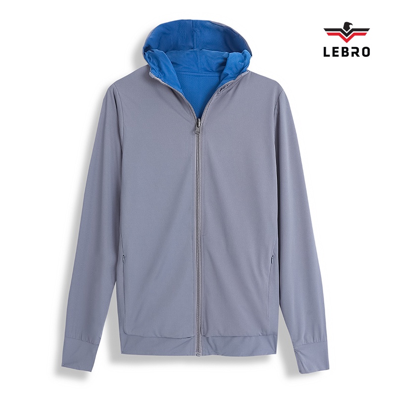 Áo chống nắng nam nữ LEBRO 2 lớp 2 mặt chống tia UV thông hơi vải thun kim cương L122ACN24