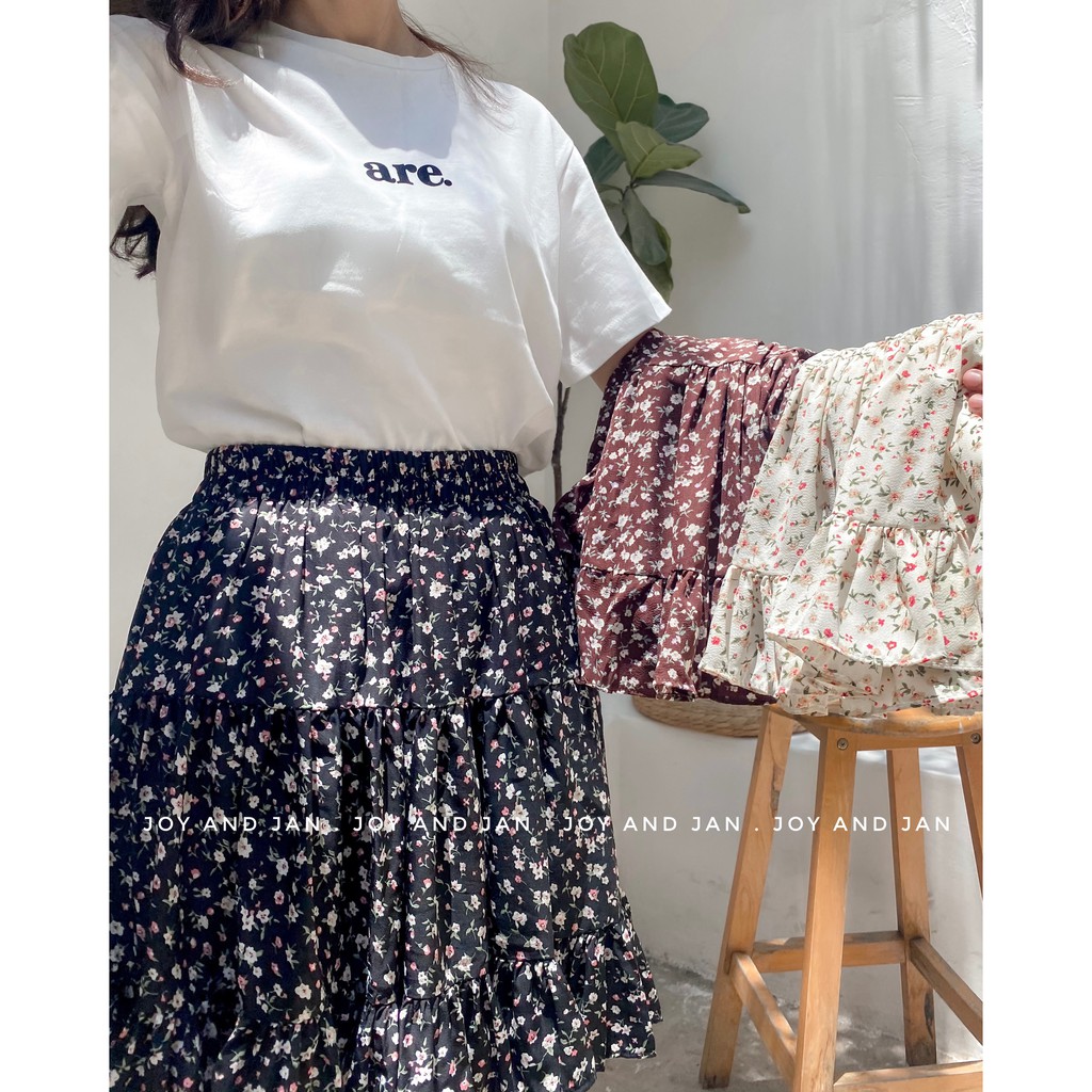 Chân váy ngắn hoa nhí dáng xòe, váy voan hoa có lót quần rất dễ thương V051 (ảnh thật kèm clip) | BigBuy360 - bigbuy360.vn