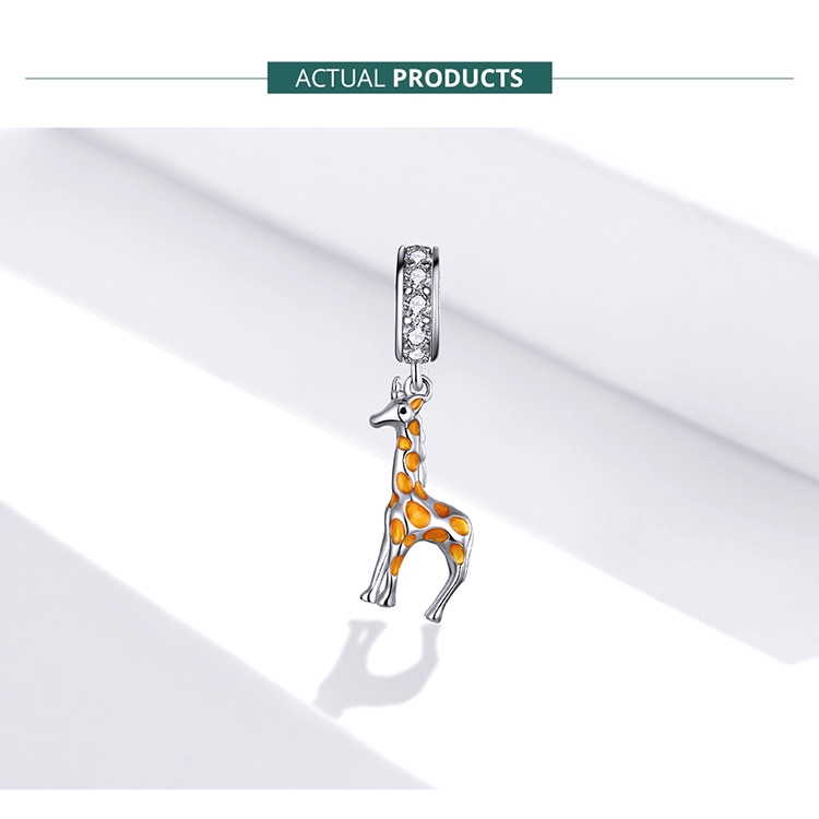 Charm tráng men Bamoer hình hươu cao cổ dùng làm vòng tay BSC258