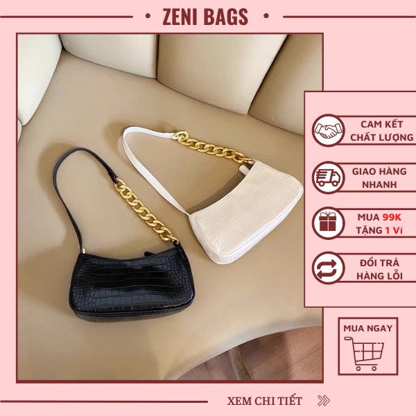 Túi Xách Mini, Túi Kẹp Nách Dây Xích ZENI BAGS mã T18