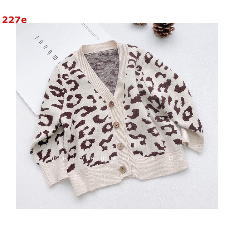 [HÀNG CỰC ĐẸP FREE SHIP] Áo cardigan len da báo phong cách Hàn Quốc cho bé trai