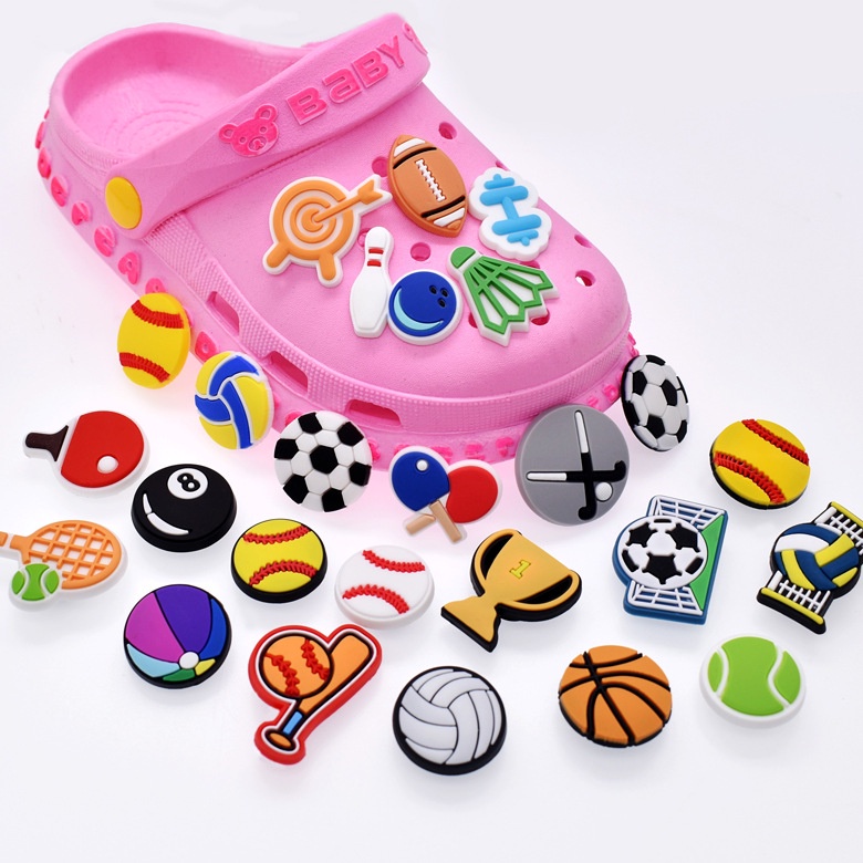Crocs Jibbitz Pins Sự kiện thể thao Nút quyến rũ giày DIY đầy màu sắc
