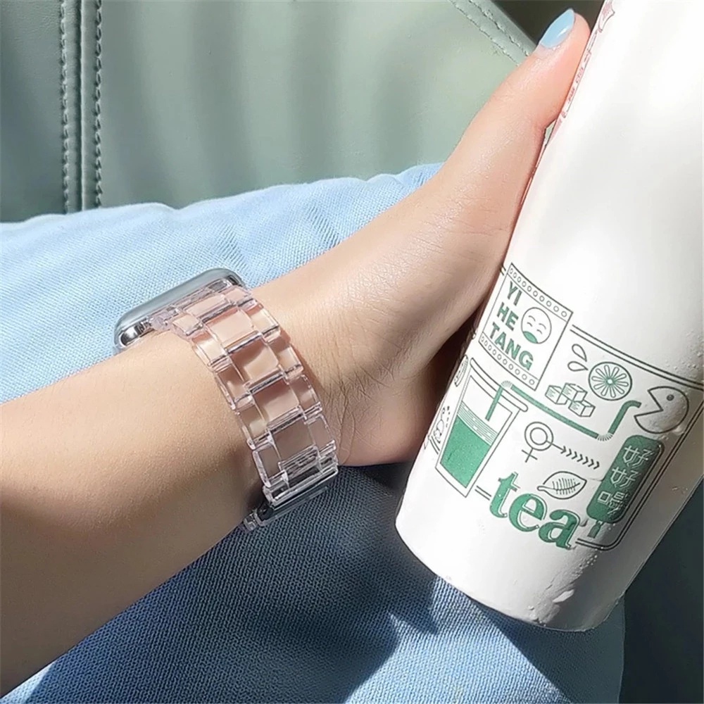 Jansin Ốp Bảo Vệ + Dây Đeo Bằng Nhựa Trong Suốt Cho Đồng Hồ Thông Minh samsung galaxy watch 5 pro 45mm