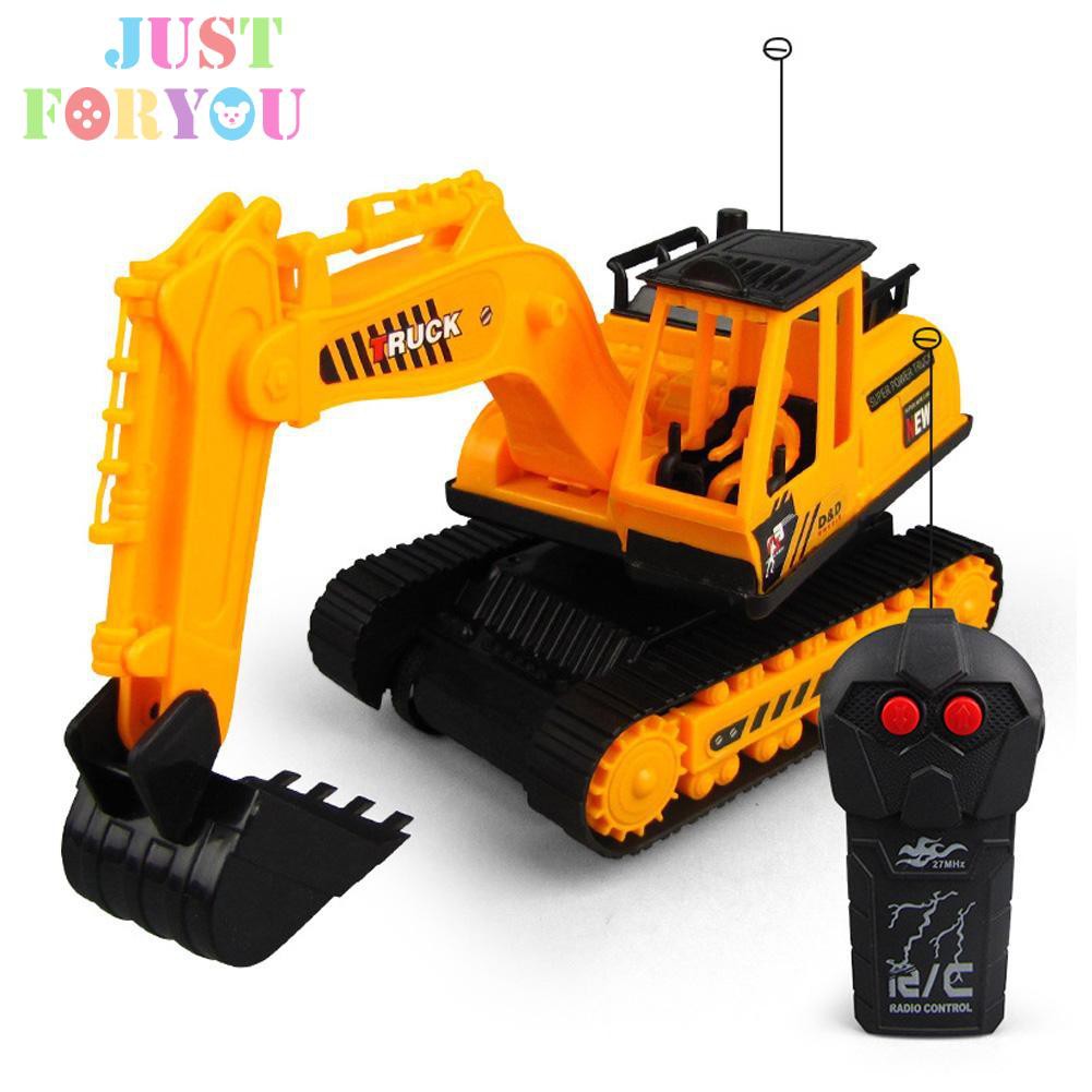 RC Xe Xúc Đất Đồ Chơi Điều Khiển Từ Xa Bằng Nhựa Cho Bé