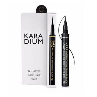 Bút Kẻ Mắt Nước Karadium Không Trôi Waterproof Brush Liner Black Vỏ Đen - Bút Kẻ Dạ Karadium Hàn Quốc