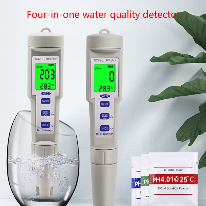 Thiết Bị Kiểm Tra Chất Lượng Nước 4 Trong 1 TDS / EC / pH / TEMP