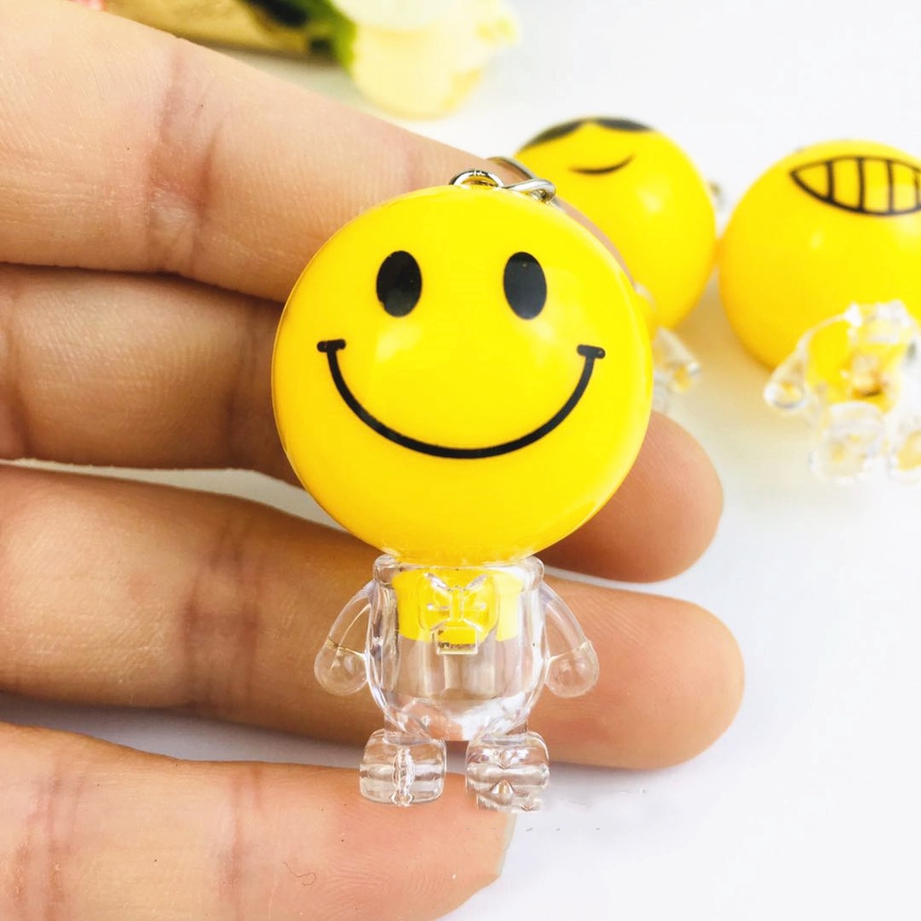 Móc khóa mặt cười Emoji có đèn phát sáng - Móc Chìa Khóa Emoji Độc Đáo Duashop